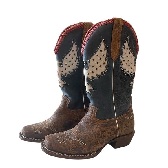 J.B. Dillon Shoes - J.B. Dillon Brown multi Cowboy Boots